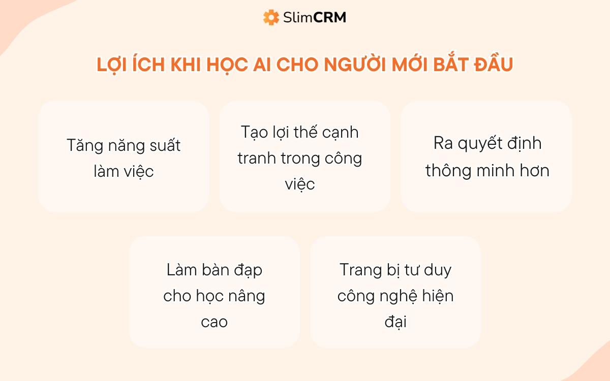 Lợi ích khóa học AI cho người mới bắt đầu