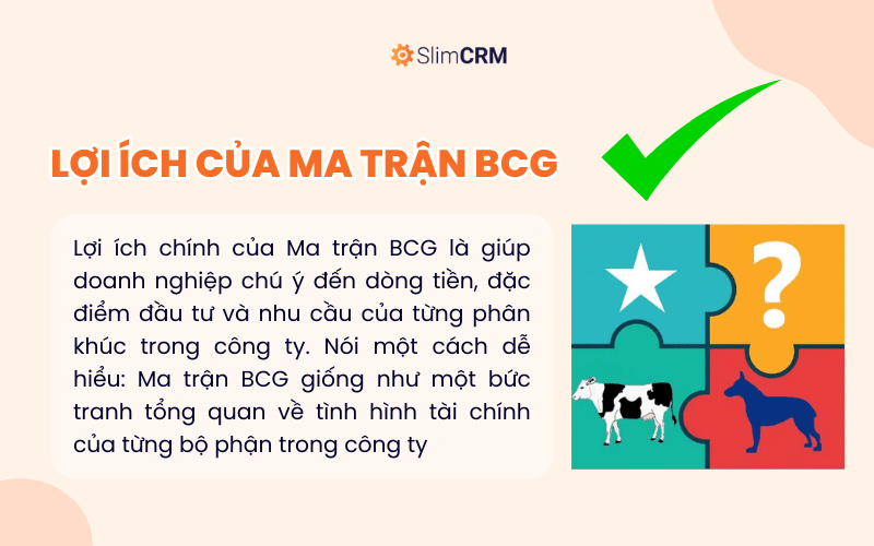 Lợi ích của ma trận BCG
