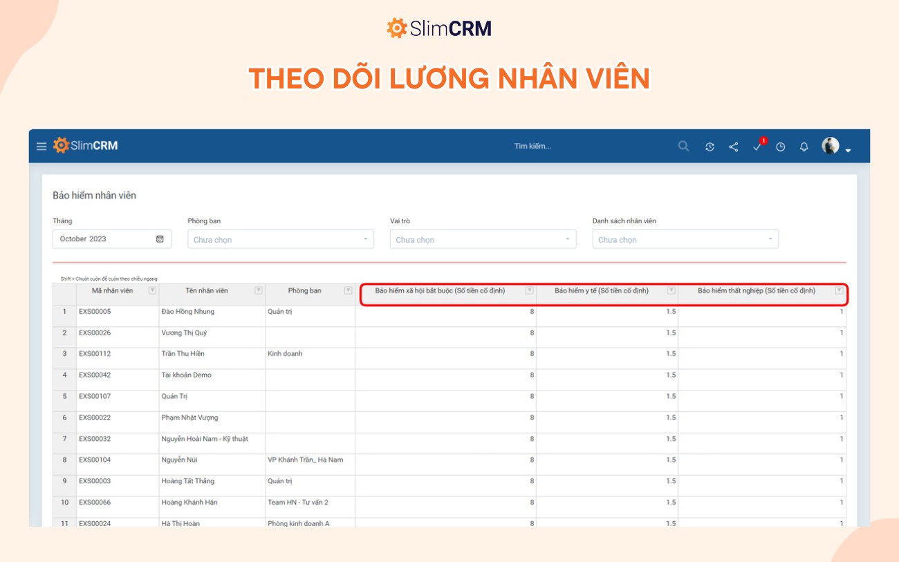 Phần mềm tạo bảng lương nhân viên