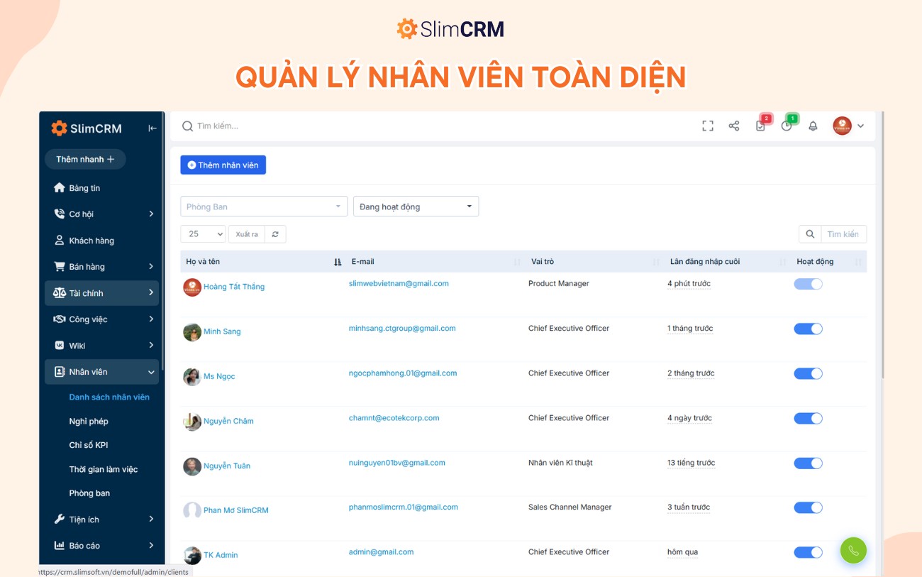 Phần mềm quản lý lương