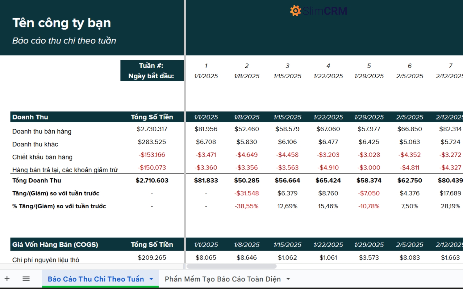 Mẫu Excel kế toán nội bộ 1