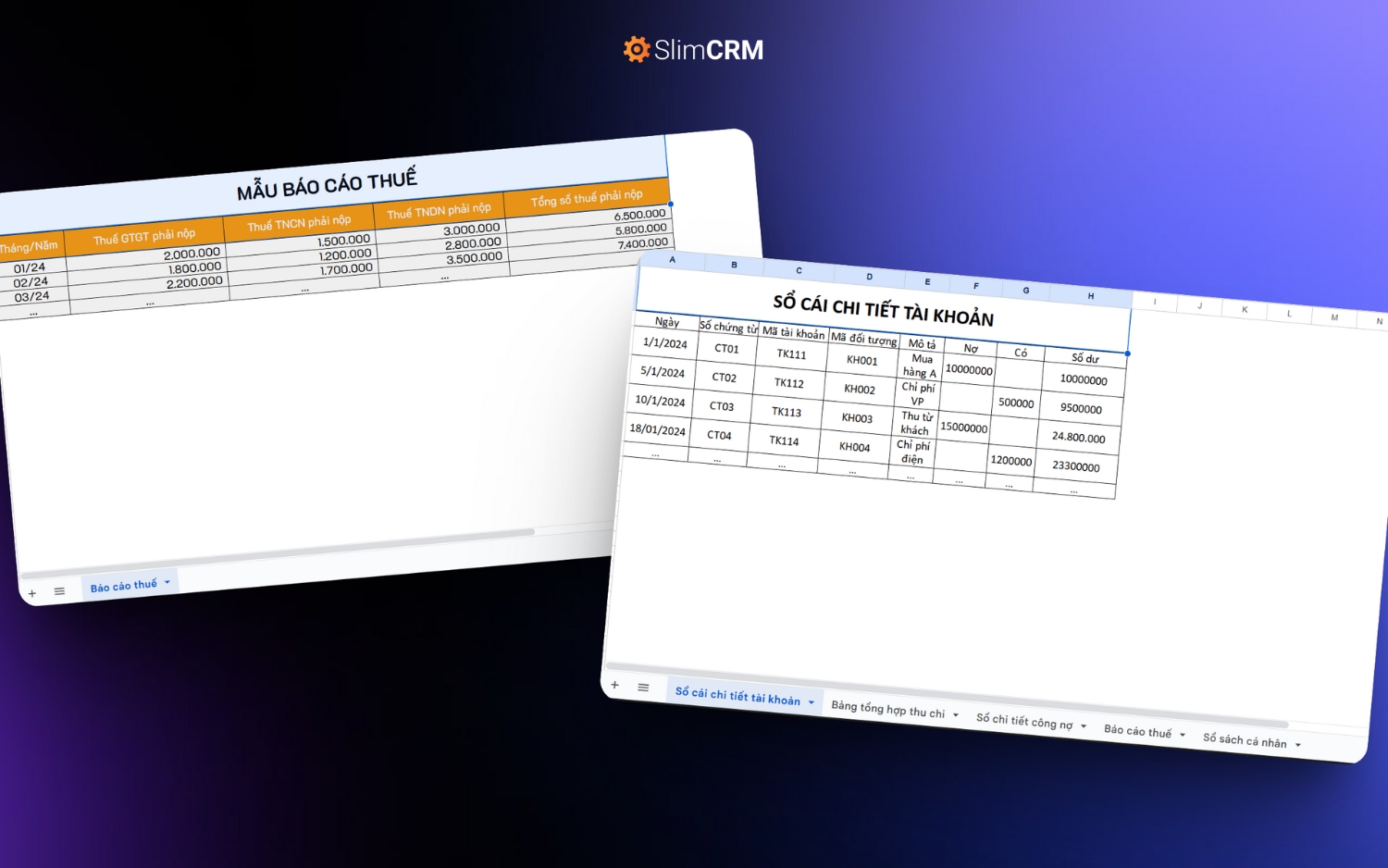 Mẫu Excel kế toán nội bộ 3
