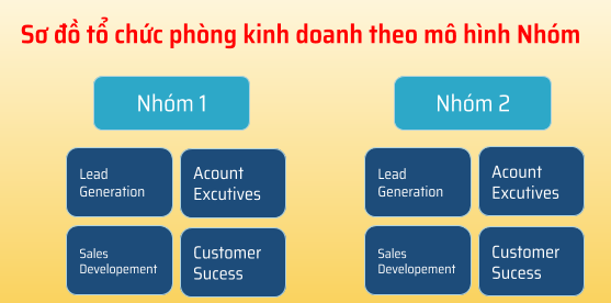 Sơ đồ tổ chức phòng kinh doanh 3: The pod - Mô hình nhóm