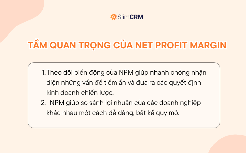 Tầm quan trọng của biên lợi nhuận ròng