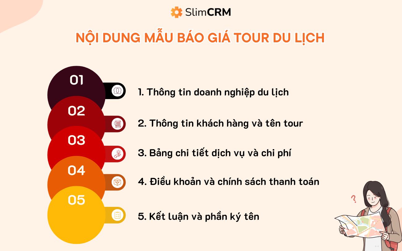 nội dung bảng báo giá tour du lịch