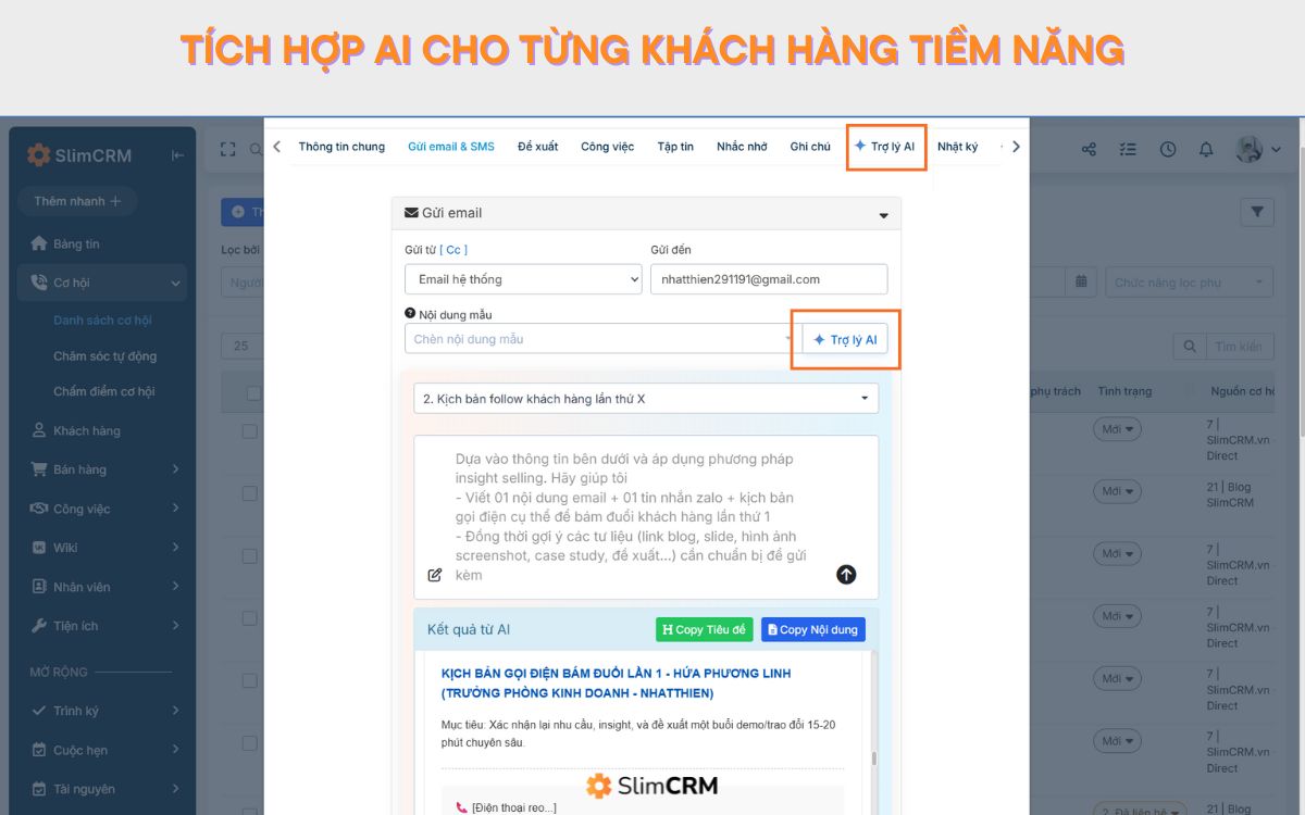 Phần mềm CRM AI Agent