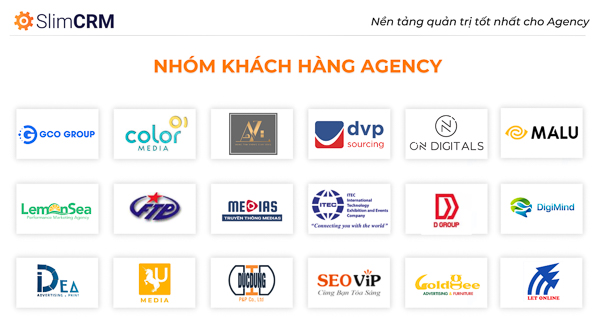 khách hàng agency của SlimCRM