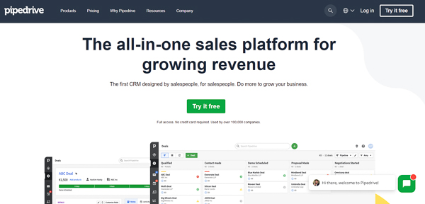 phần mềm CRM cho agency Pipe