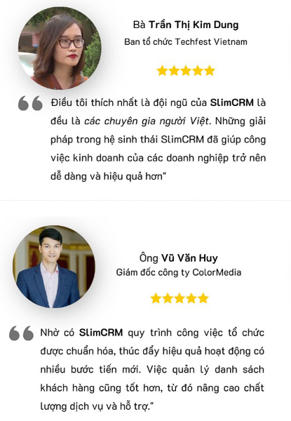 phần mềm crm lĩnh vực dịch vụ tư vấn slimcrm khách hàng