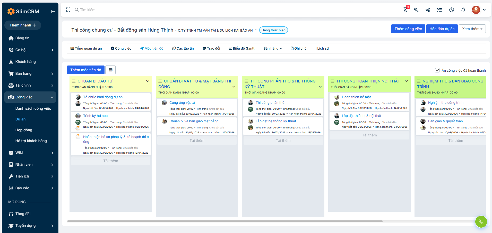 Phần mềm lập tiến độ thi công 2