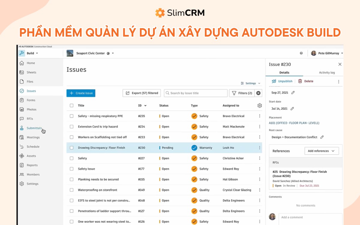 phần mềm quản lý dự án xây dựng autodesk build