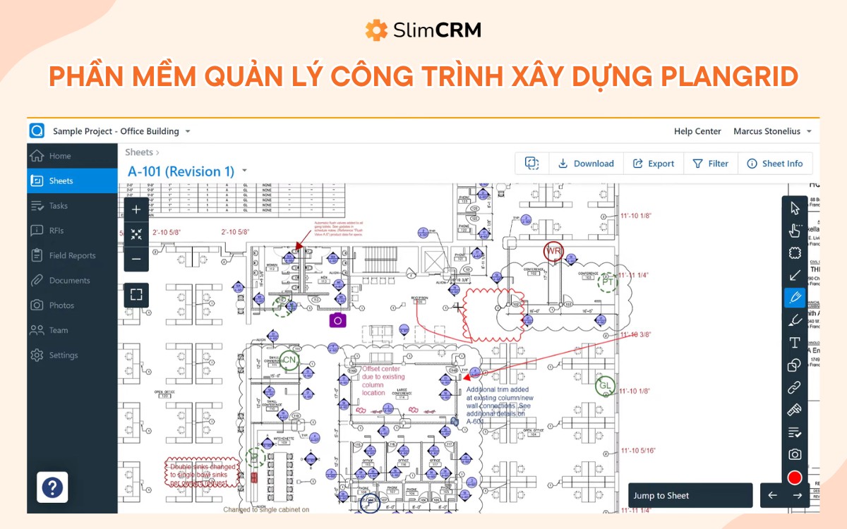 phần mềm quản lý công trình xây dựng plangrid