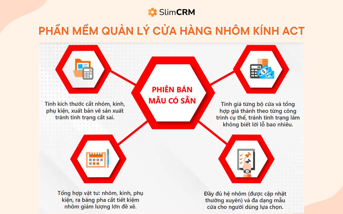  Phần mềm quản lý cửa hàng nhôm kính act