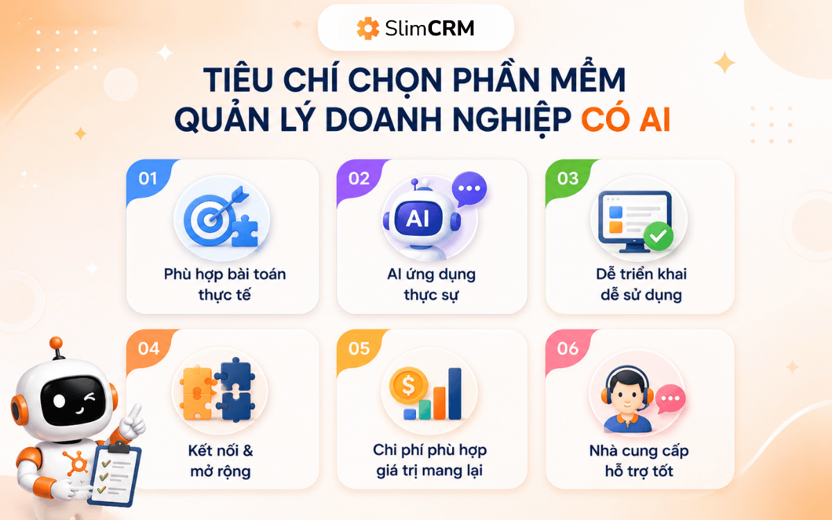 Tiêu chí chọn phần mềm quản lý doanh nghiệp