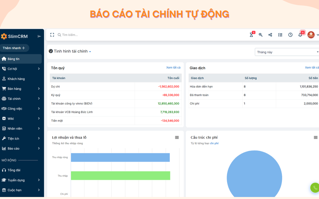 Phần mềm quản lý doanh nghiệp nhỏ SlimCRM