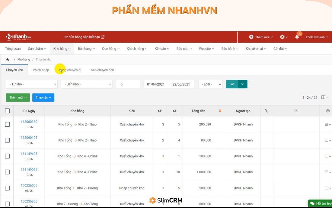 phần mềm quản lý hàng hóa 8