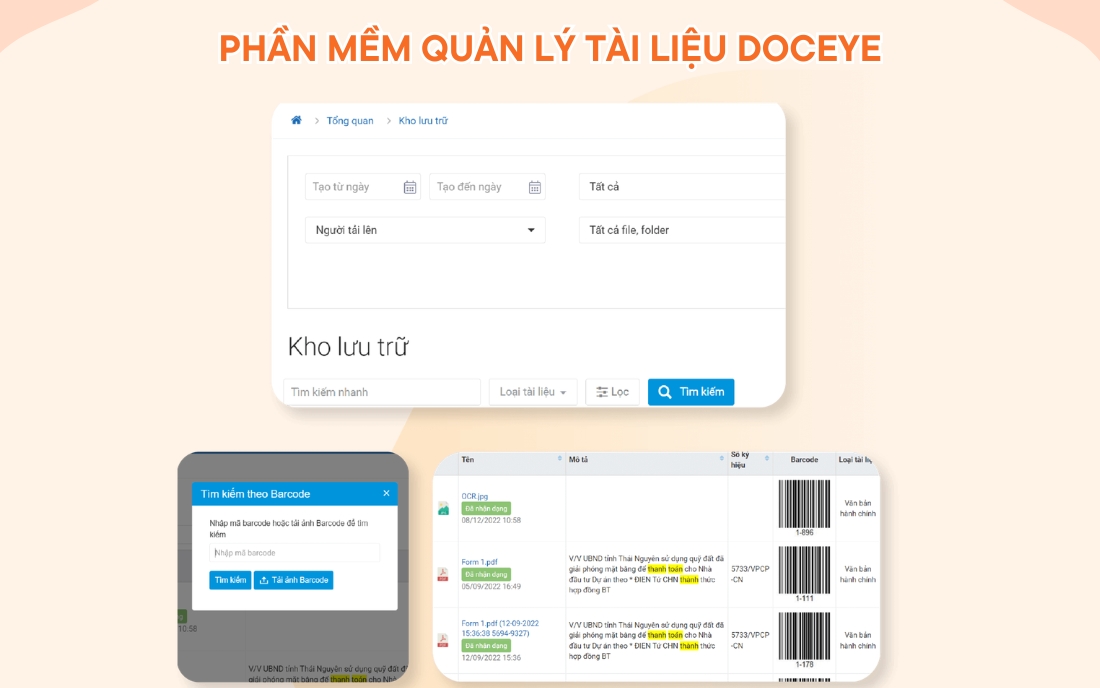 Phần mềm quản lý tài liệu DocEye