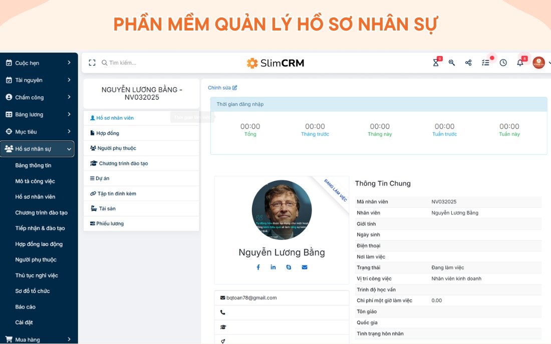 Phần mềm quản lý hồ sơ nhân sự