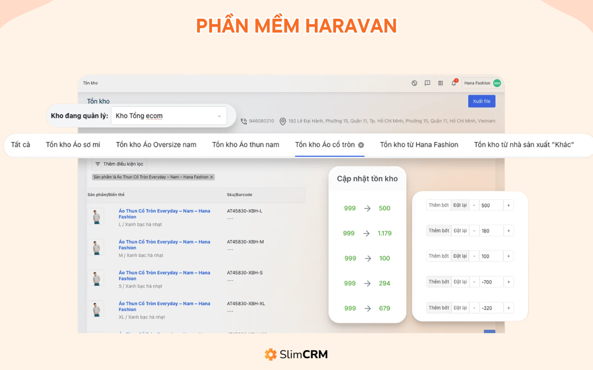 phần mềm quản lý kho haravan