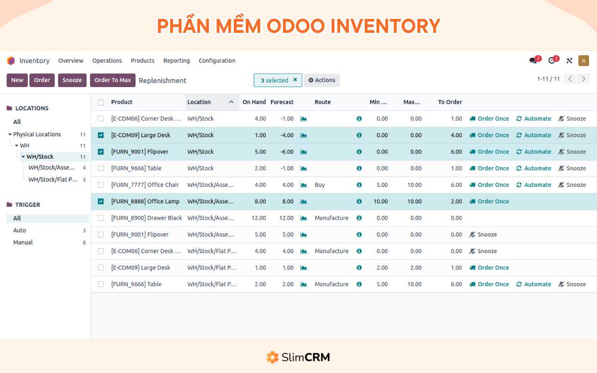 phần mềm quản lý kho odoo inventory