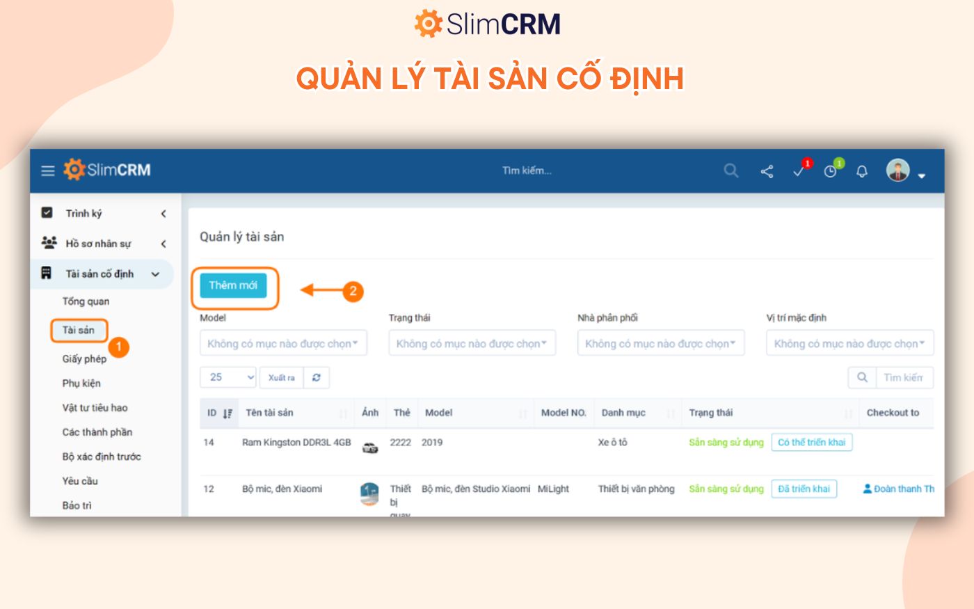 Phần mềm quản lý tài sản