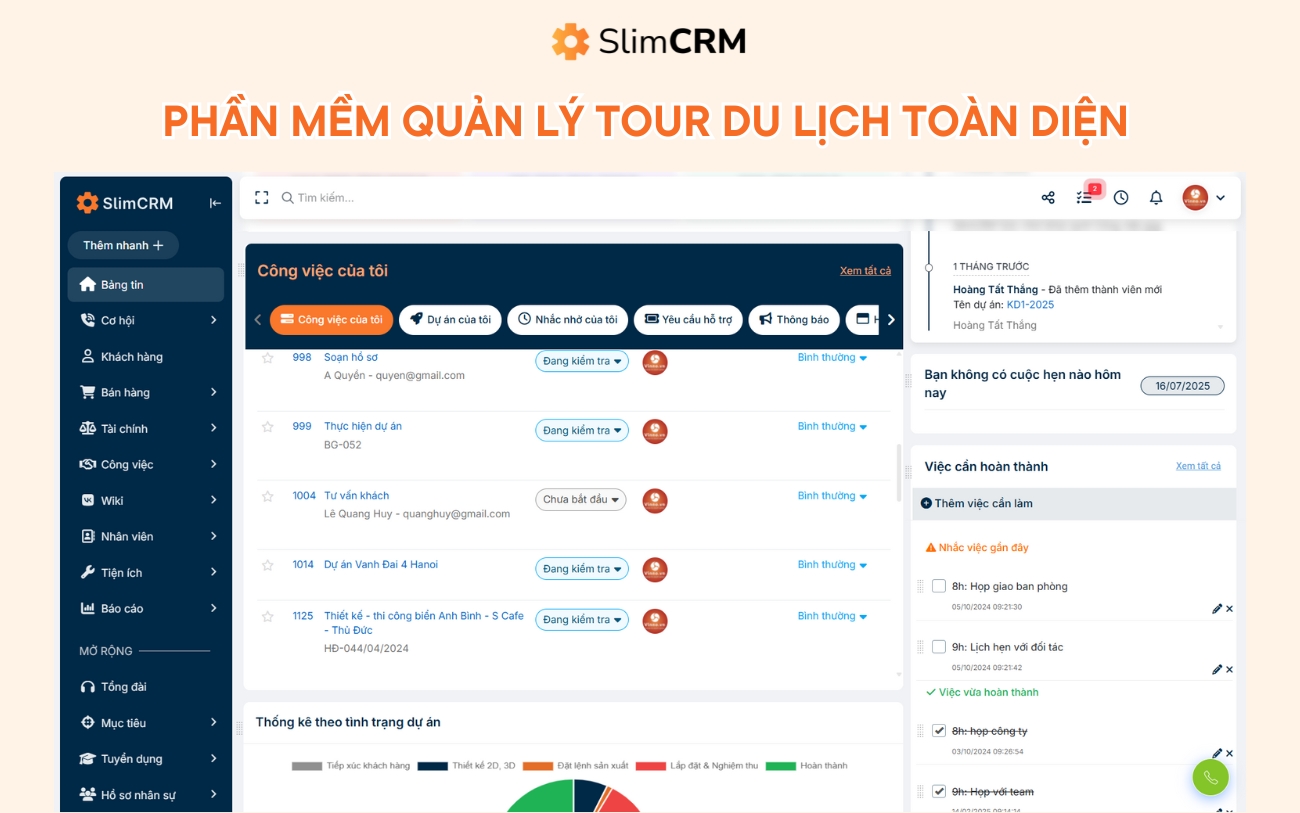 phần mềm thay thế quản lý tour du lịch bằng excel