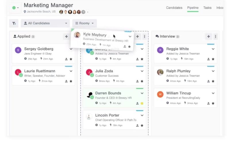 Phần mềm tuyển dụng nhân sự online Breezy HR