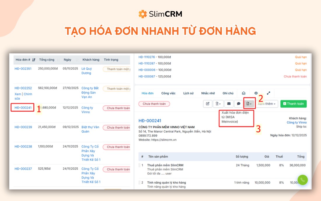 Phần mềm tạo hóa đơn bán hàng