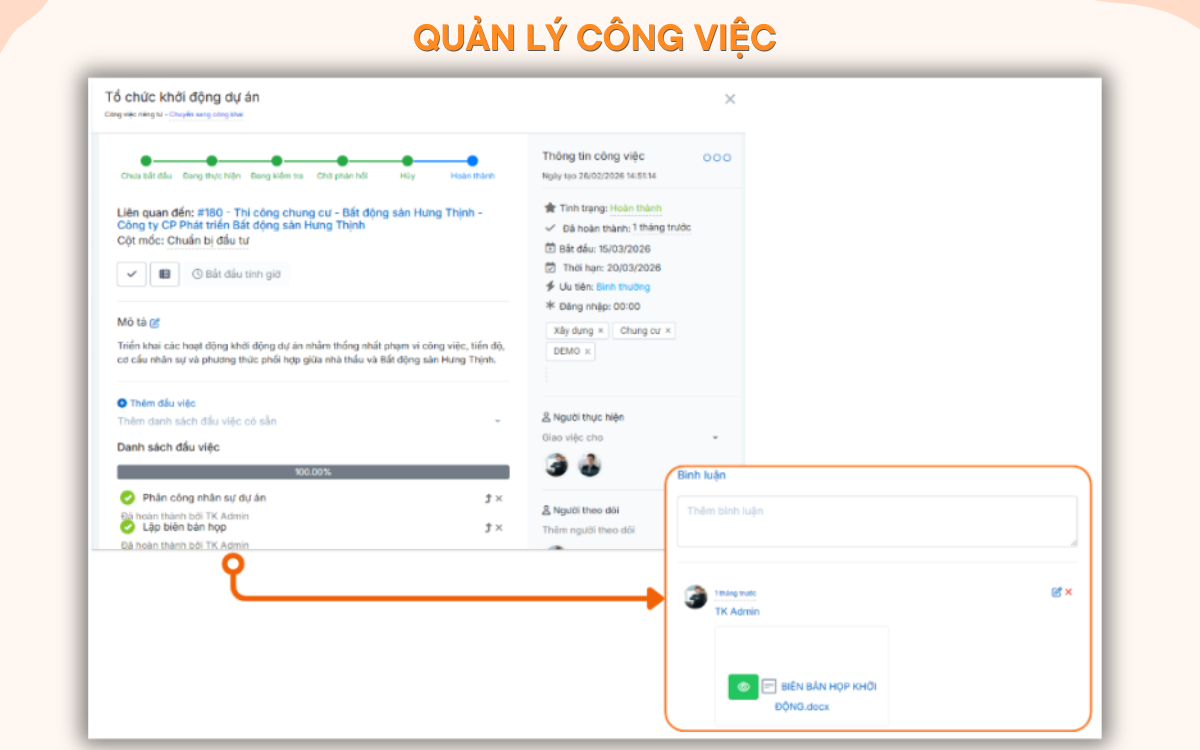 Phần mềm quản lý vật tư công trình