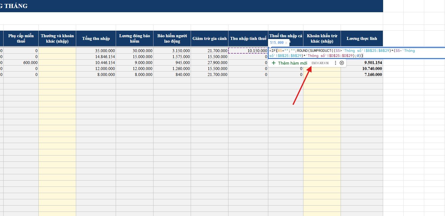phần mềm tính lương miễn phí bằng excel