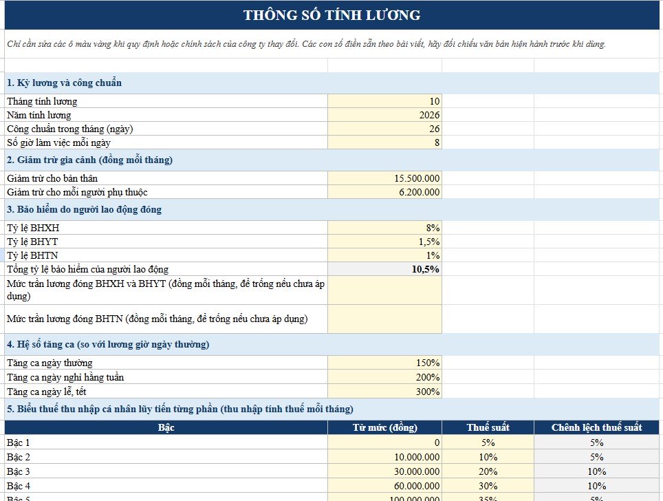 phần mềm tính lương bằng excel
