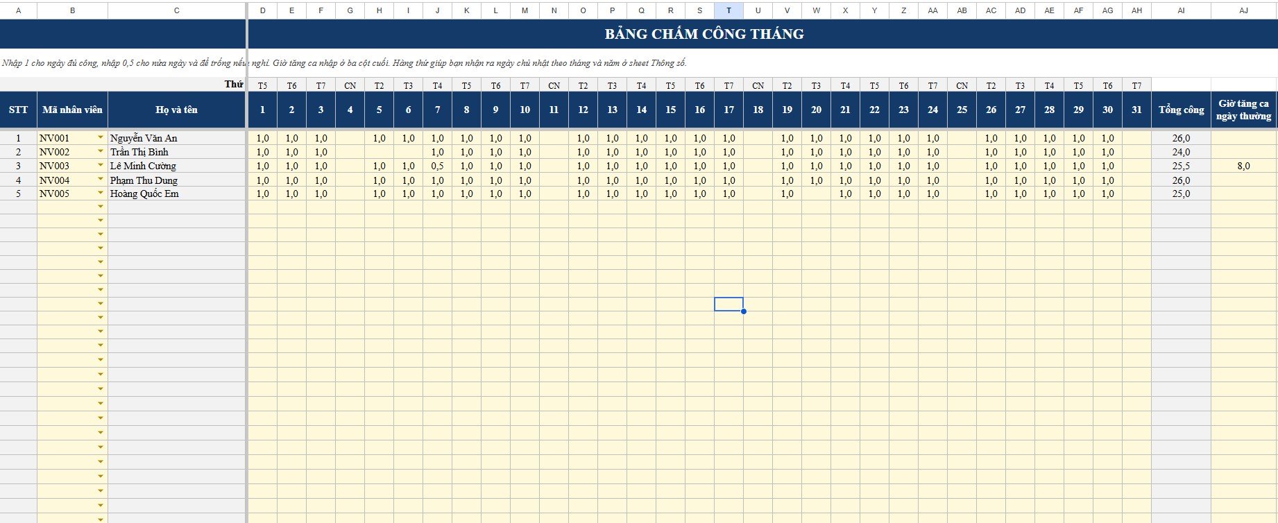 phần mềm tính lương bằng excel