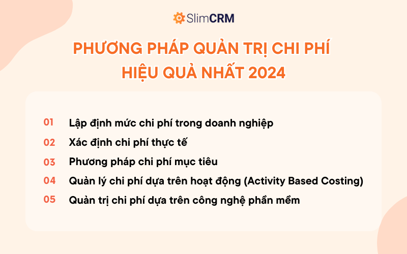 Các phương pháp quản trị chi phí trong doanh nghiệp hiệu quả nhất 2024