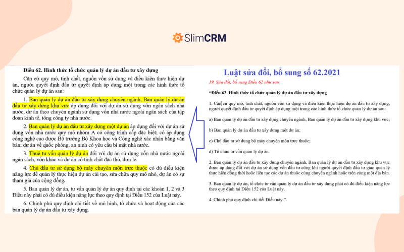quản lý dự án theo nghị định 15/2021