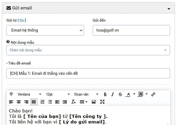 Chăm sóc lead bằng email tự động