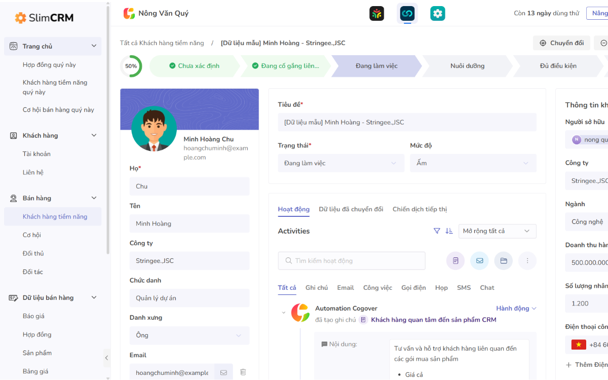 Review cogover crm