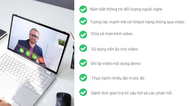 Checklist hướng dẫn và đào tạo kỹ năng demo bán hàng qua video