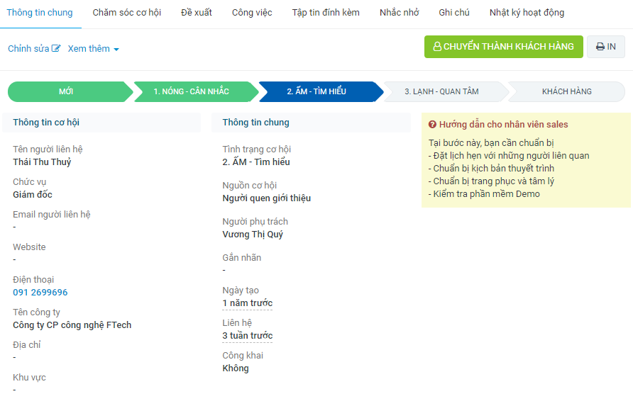 Sales pipeline CRM