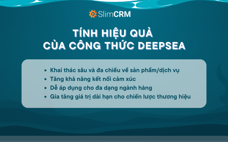 Tính hiệu quả của công thức DEEPsea