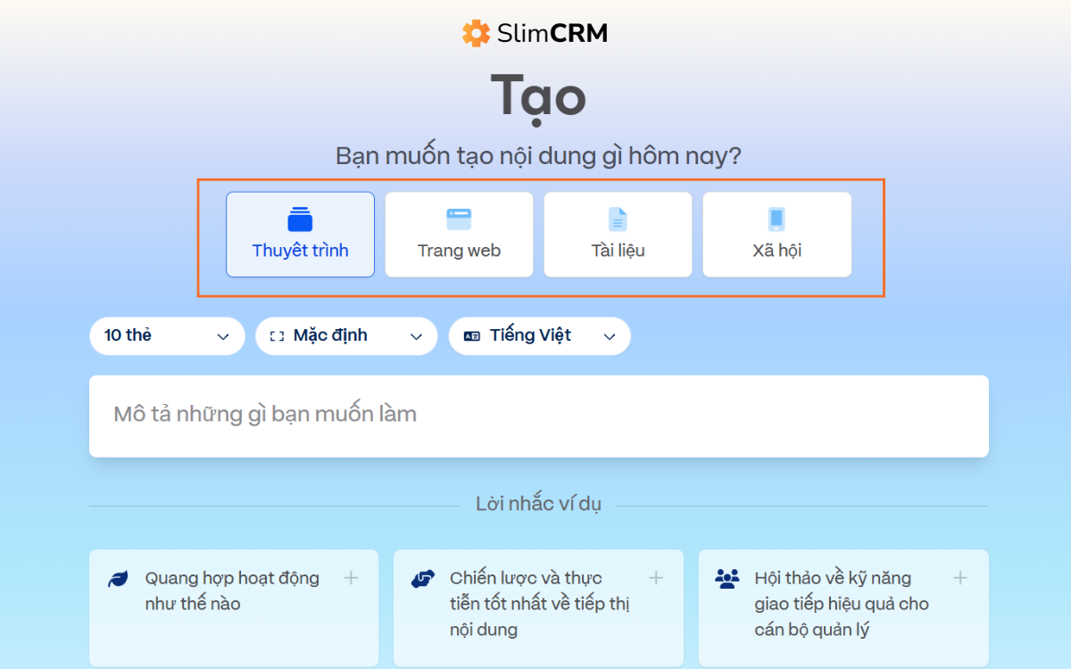 Tính năng của Gamma AI