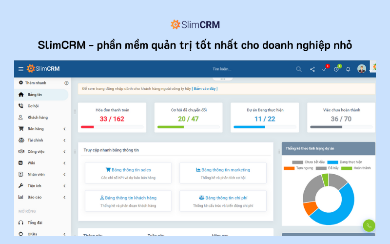 SlimCRM - phần mềm quản trị tốt nhất cho doanh nghiệp startup và SMEs