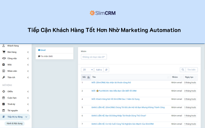 Tiếp cận khách hàng booking khách sạn tốt hơn với SlimCRM