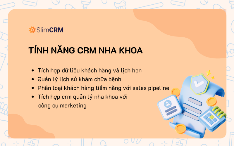 Các tính năng của CRM cho phòng khám nha khoa