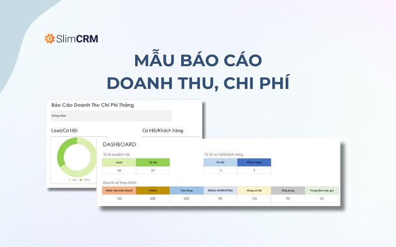 Mẫu báo cáo doanh thu chi phí mới nhất