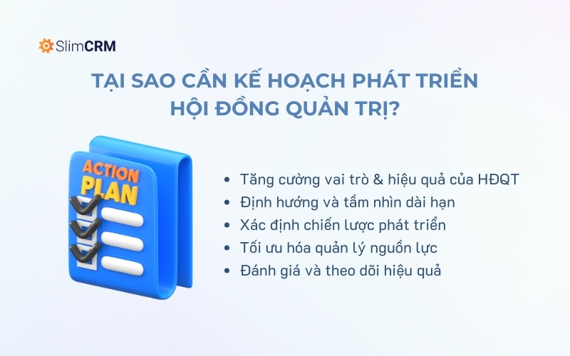 Vai trò của kế hoạch phát triển hội đồng quản trị