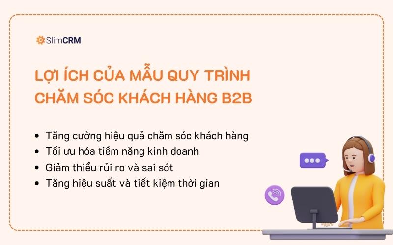 Lợi ích khi sử dụng mẫu quy trình chăm sóc khách hàng B2B 