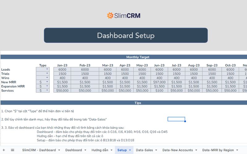 Mẫu sales dashboard mới nhất chuẩn quốc tế