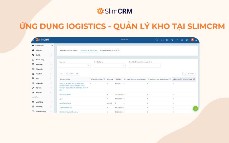 Phần mềm quản lý kho logistics