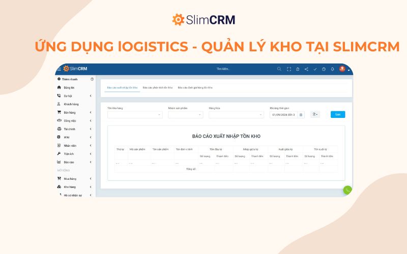 Phần mềm quản lý kho logistics