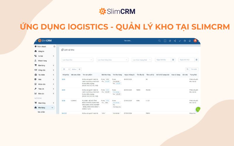 Phần mềm quản lý kho logistics